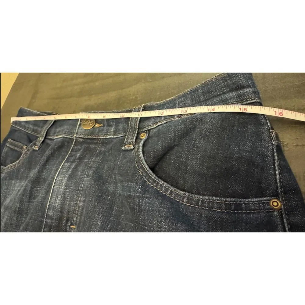 Lee Relaxed Fit Straight Leg Mid Rise Jeans - Sz 10M - Picture 8 of 13